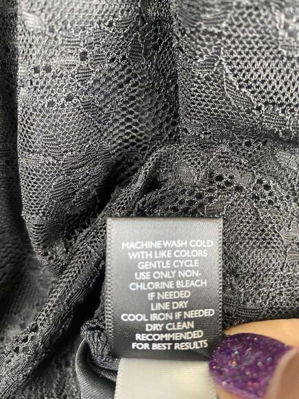 Torrid Top Womens 4X Black Lace Sleeveless Spaghetti Strap Shirt - Picture 7 of 12